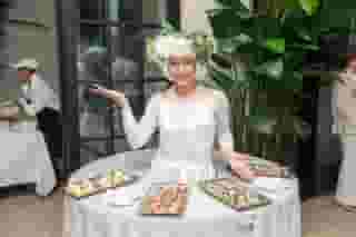 lady serving hors d'oeuvres