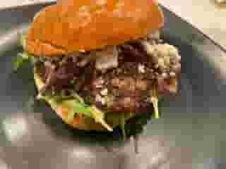 Mango Chutney and Blue Cheese Burger