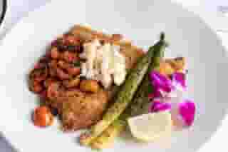 Parmesan Crusted Rainbow Trout With Jumbo Lump Crabmeat