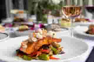 *Atlantic Blackened Salmon with Crabmeat Relish