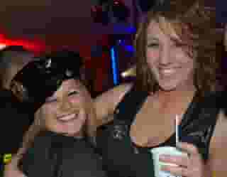 Two women smiling