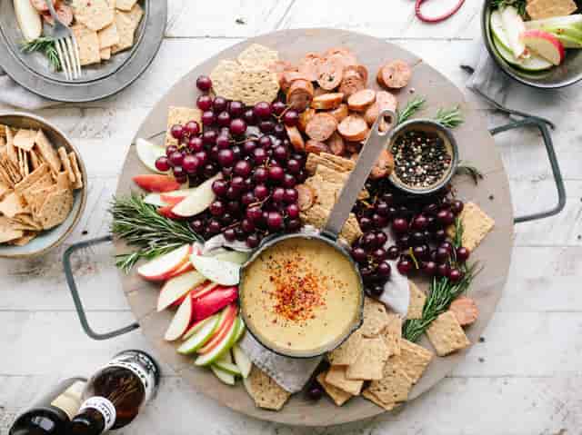 cheese plate stock photo