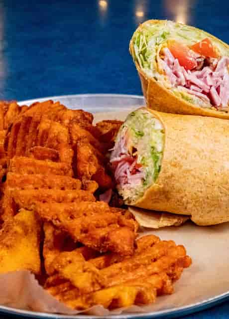 Wrap with waffle fries