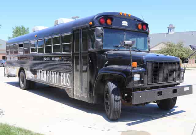 Black bus exterior