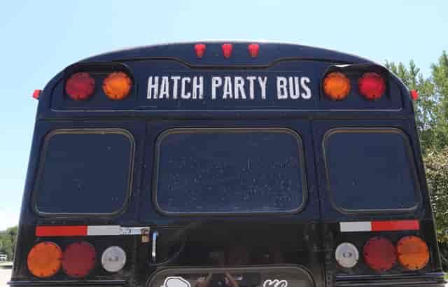 Black bus exterior