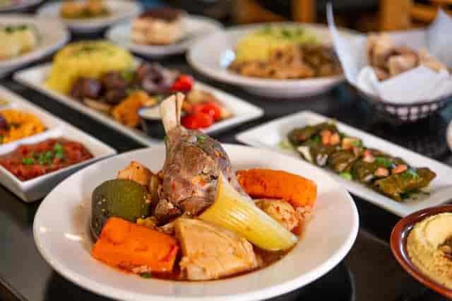 multiple mediterranean dishes