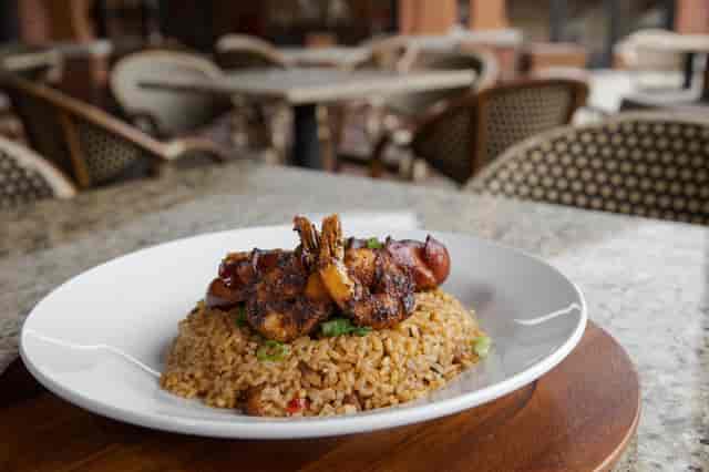 shrimp over rice