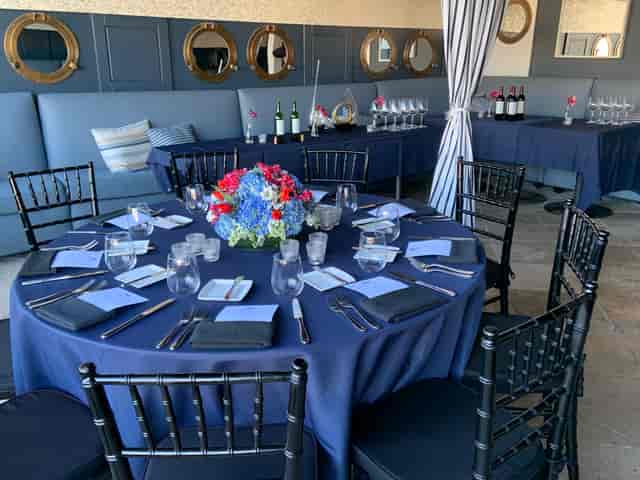 blue linen private dining