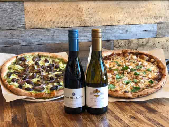 pizza and wine