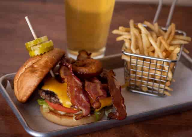 burger and fries