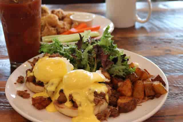 Eggs Benedict and a Bloody Mary