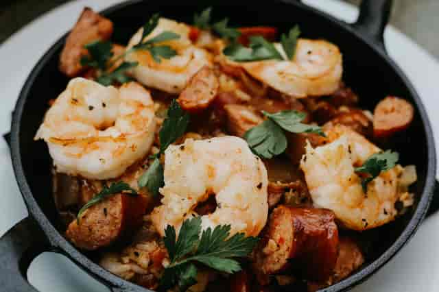 Shrimp skillet meal
