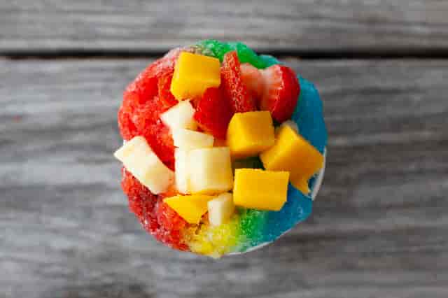 rainbow snow cone