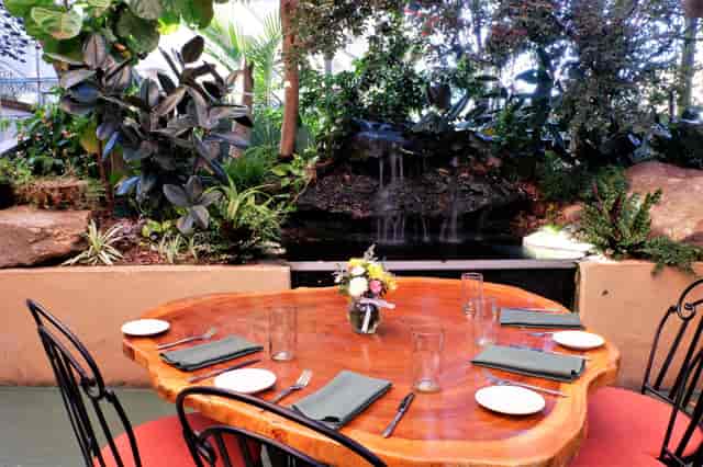 table on patio