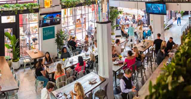 Patrons enjoying the atmosphere at Eleven14