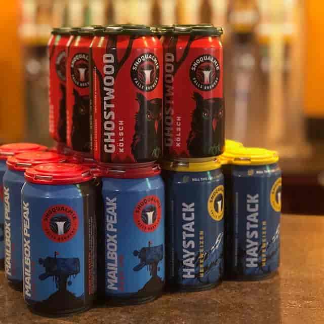 beer cans stacked