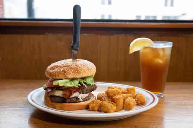 burger and tots