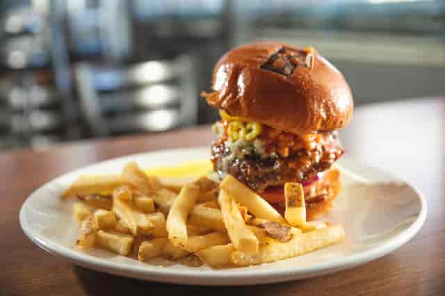 blue burger