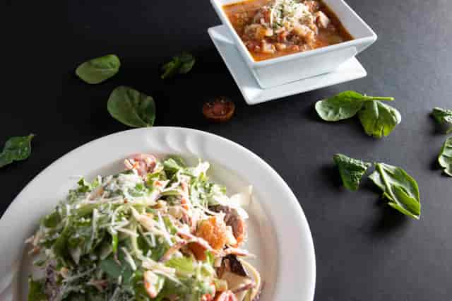 salad and soup