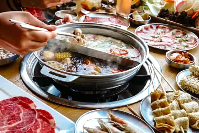 steaming pot