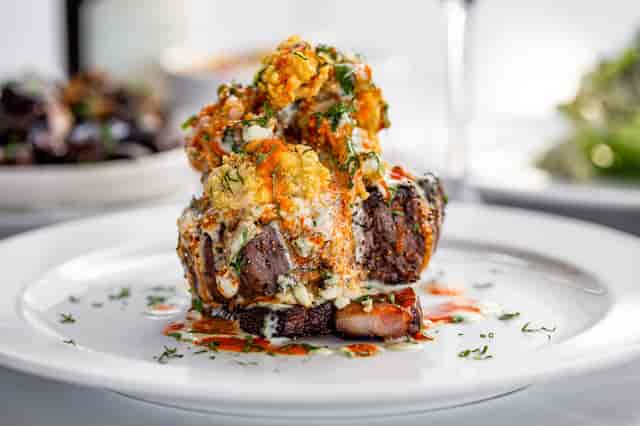 steak with carpet bagger topping