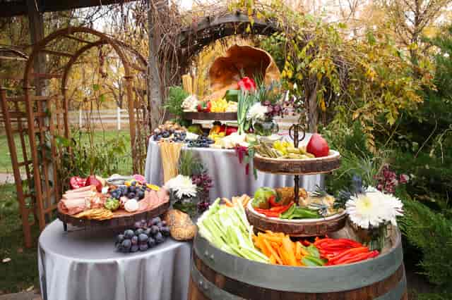 wide shot charcuterie