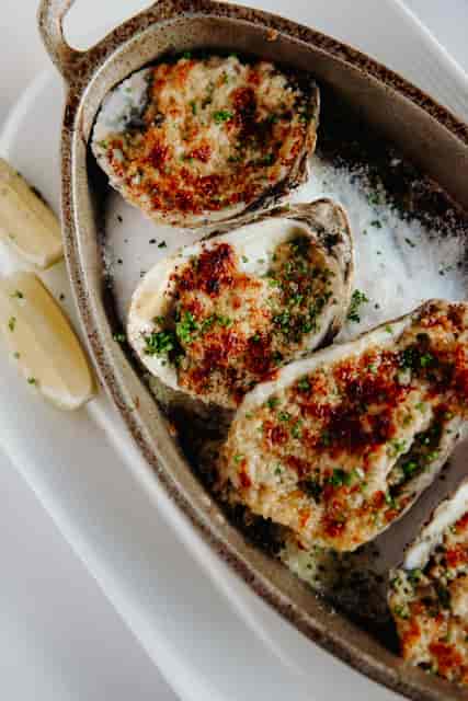 boiled oysters