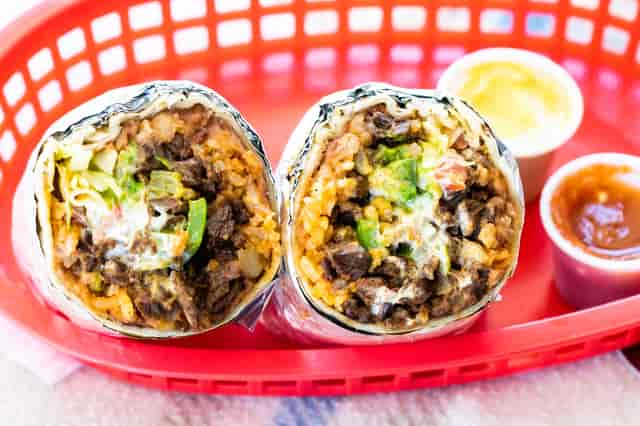 burrito with beef