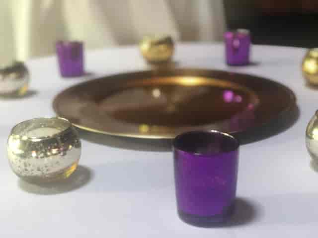 charger and candles