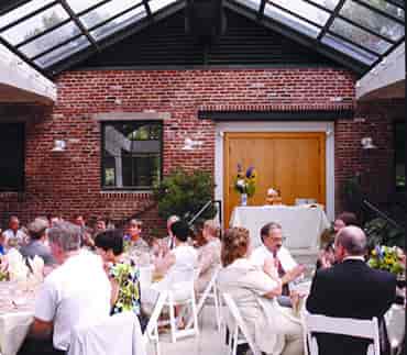 diners at a wedding