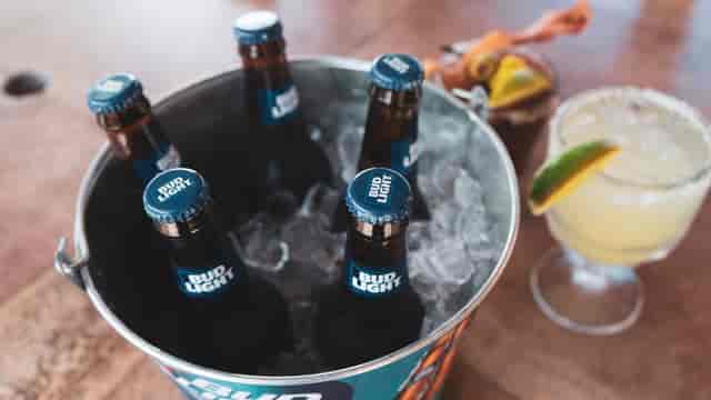 bucket of beers and cocktails