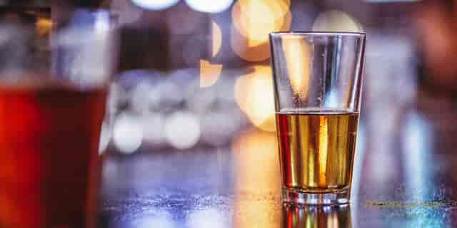 Drink on the bar