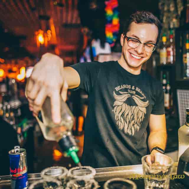Bartender pouring a drink