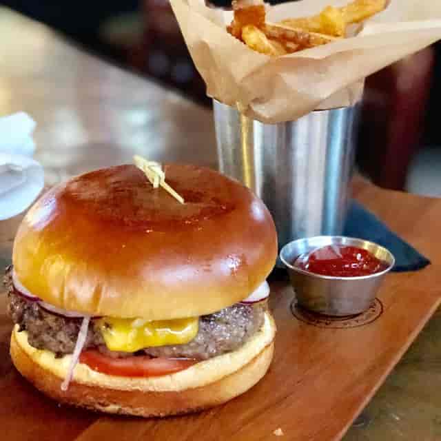 Burger and fries