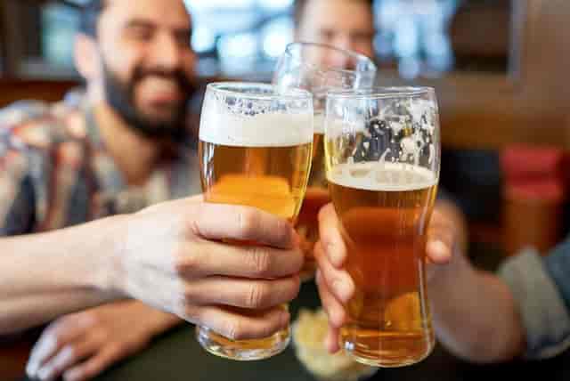 cheers with beer