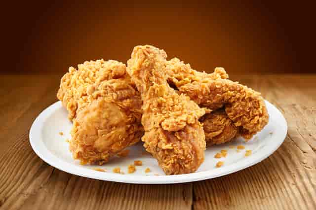 Plate of fried chicken