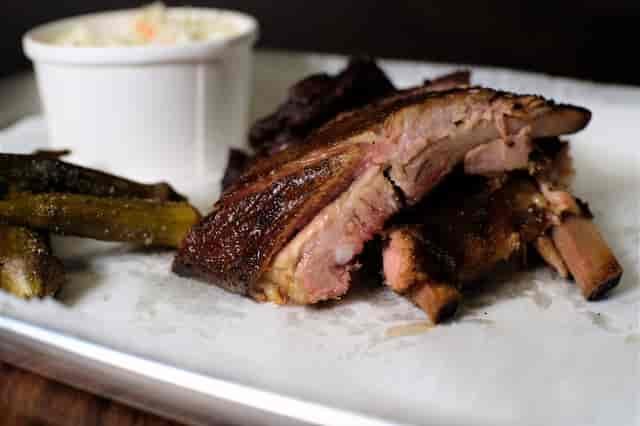 ribs grilled okra