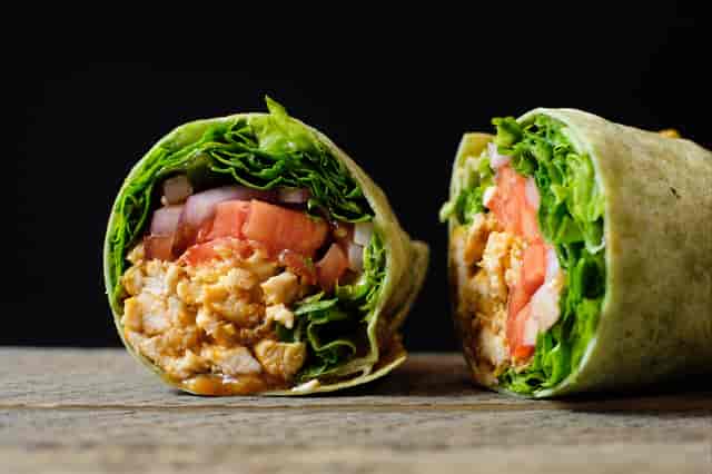 jerk chicken wrap