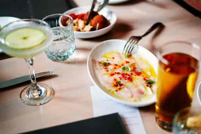 drinks and food
