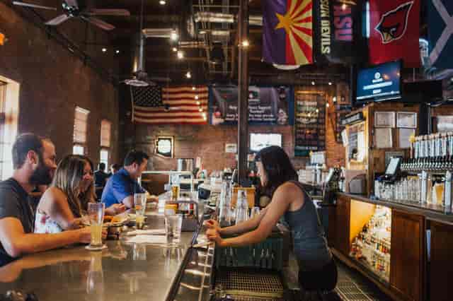 woman at bar