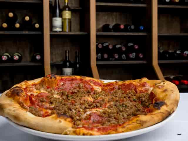pizza with meat