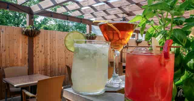 drinks on patio