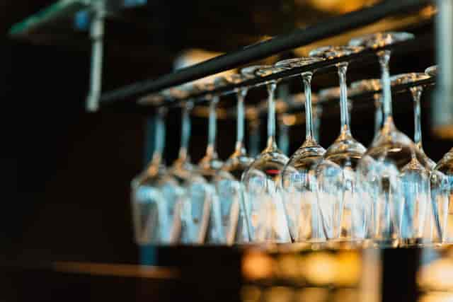 hanging wine glasses