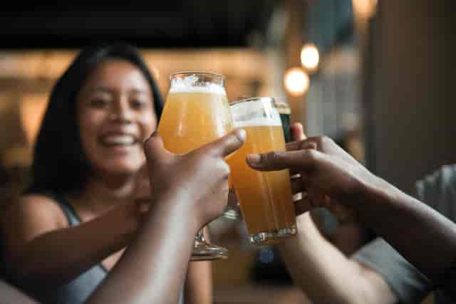 cheers with beer