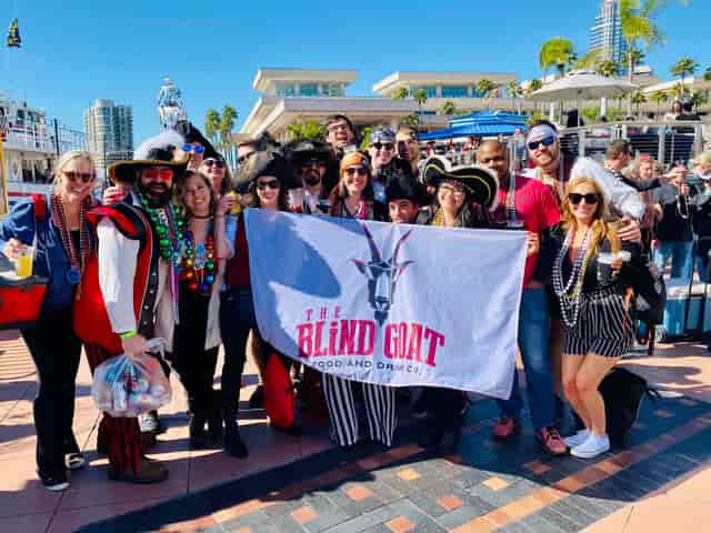 parade with flag