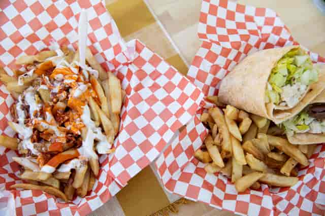 wrap and fries