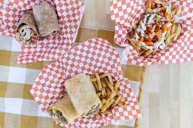 wraps and fries