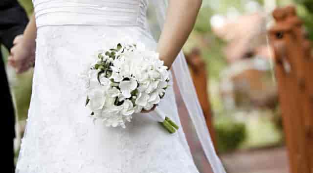 Bride's white bouquet