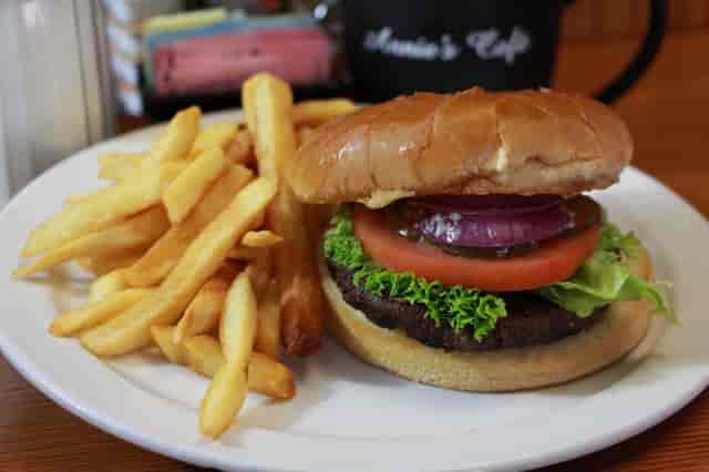 burger and fries