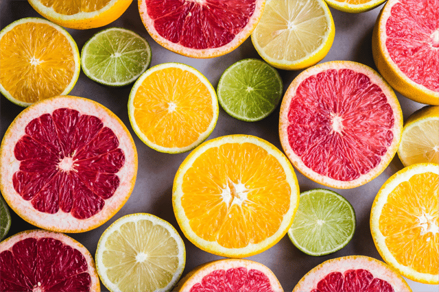 sliced citrus fruit